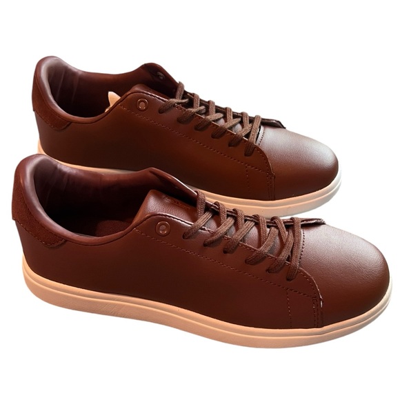 PX Clothing Brown Leather Low top Lace-Up Sneakers, sz 9 new in box - Picture 2 of 9